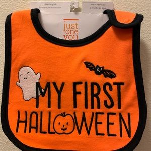 My first Halloween baby bib